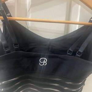 Bombshell Black key Hole Sports Bra with mesh elastic. Size M.